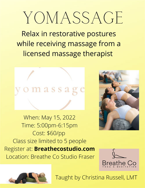 Yomassage classes! Click to register